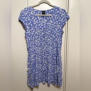 GAP Light Blue Floral Button-Front Dress